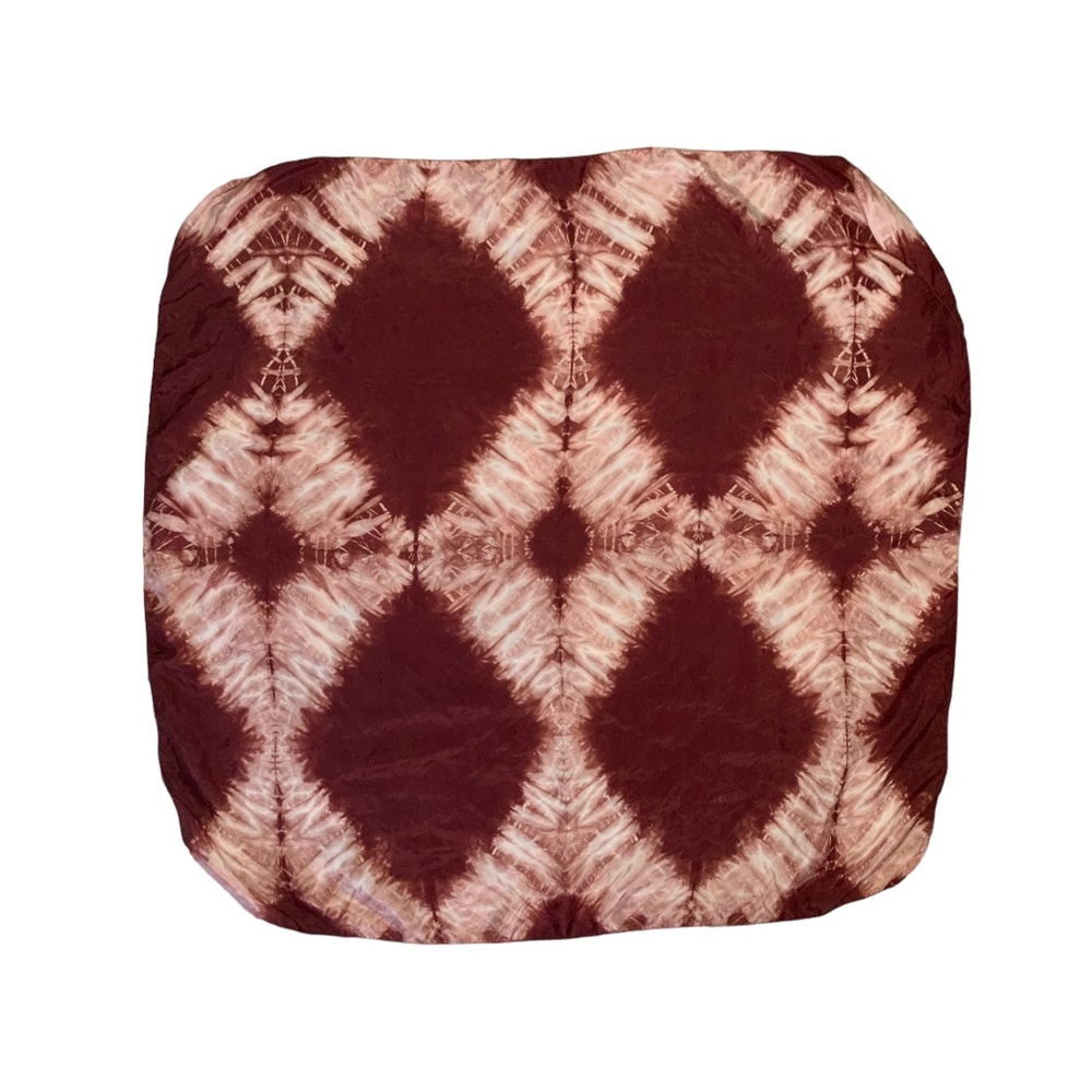 Burgundy and Light Pink Tie Dye Scarf